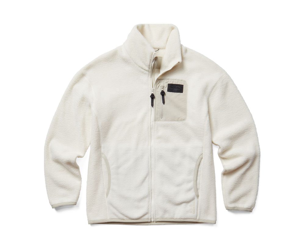 Merrell Jackets White - Sherpa w/Snaps and Overlays Full Zip - Womens 39LNKHEMB